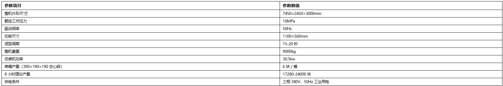 QT6-15水泥砖机技术参数